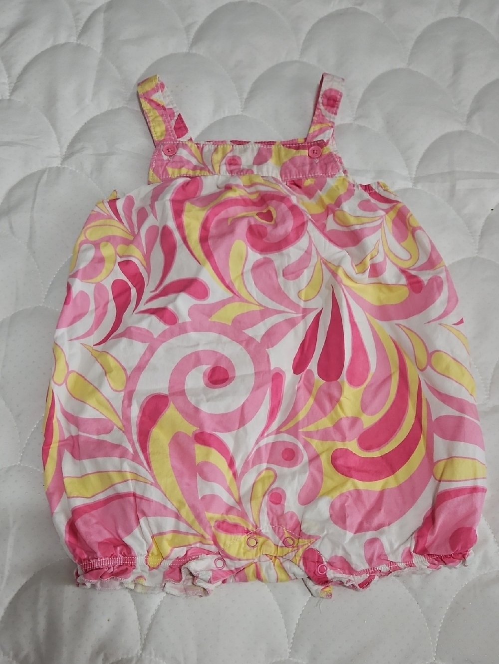 Old Navy Pink and Yellow Girls' Onsie